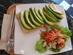 Avo toast at Coco&Co in Vientiane