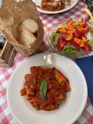 Rigatoni with vegan ragu   at Tandem in Naples