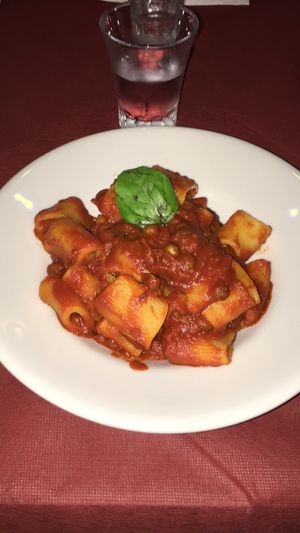 Mezze maniche con ragù vegano di seitan at Tandem in Naples