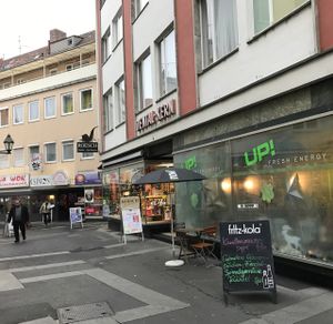 outside at Up Fresh Energy in Wurzburg