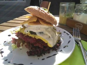 Red Beans Burger at Up Fresh Energy in Wurzburg