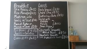 Menu (subject to change) at Cafe Gratitude in Hastings