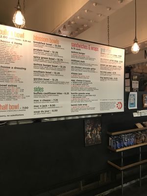 Menu  at Blossom du Jour - Columbus Circle in New York City