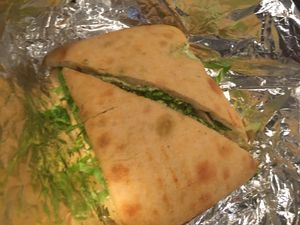 Chicken avocado flat bread  at Blossom du Jour - Columbus Circle in New York City