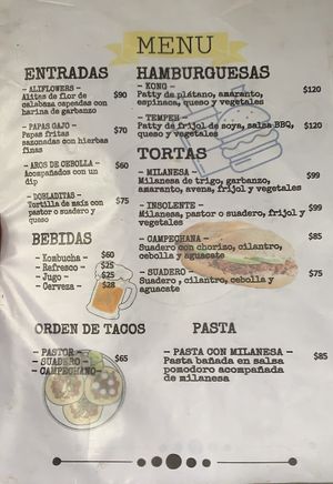 Menu  at Akarma Vegan in Mexico City