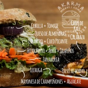 Akarma Vegan Burger at Akarma Vegan in Mexico City