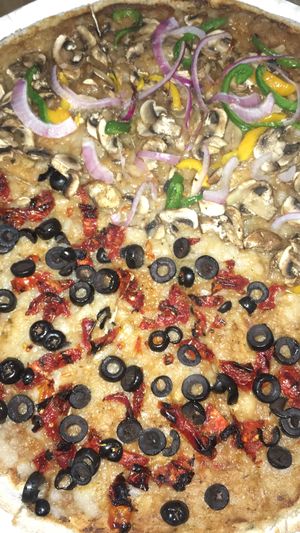 Pizza 1 y 2! at Akarma Vegan in Mexico City