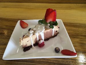 Turtle cheesecake  at Vibrance in Albuquerque