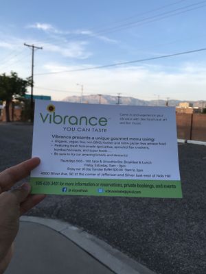 Info at Vibrance in Albuquerque
