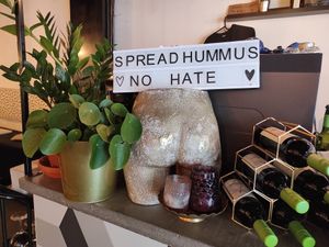 :) at Hummus in Delft