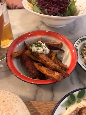 Sweet Potatoe Fries  at Hummus in Delft