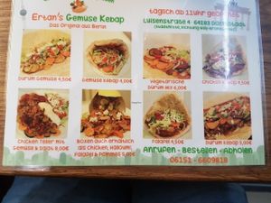 menu2 at Ertan's Gemuse Kebap in Darmstadt