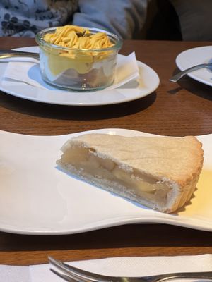 Pumpkin mont blanc and apple pie at En-Kitchen in Nagoya