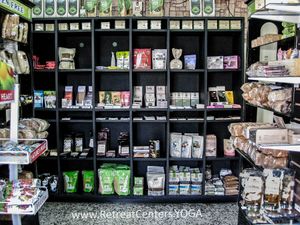 Shelved Products: Sugars, Breads, Chocolates, Cacao, etc at Barichara Saludable in Bogota