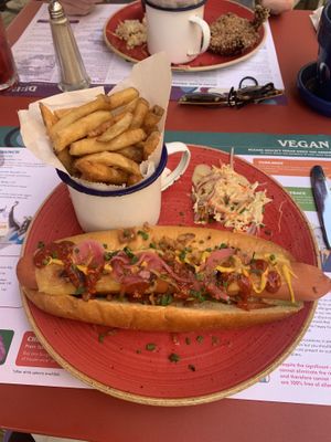 Vegan hot dog  at Lounges - Nautico Lounge in Weymouth