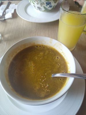 Not sure what the soup was, but it was delicious. Had a hint of curry or something spicy. at Cardamomo in Bogota