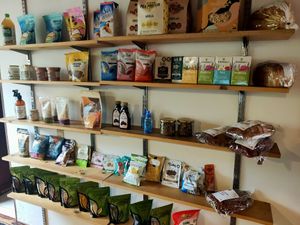 Products on display to take home at Cardamomo in Bogota