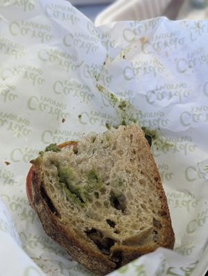 Pesto sandwich - very good at Cardamomo in Bogota