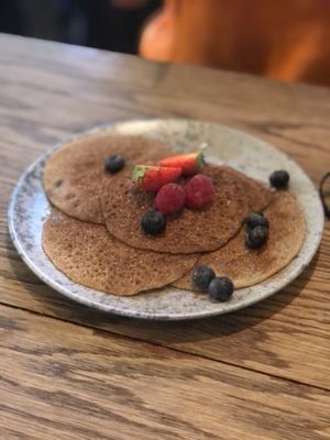 Pancakes with sugar and cinnamon.  at Hommage in Cologne