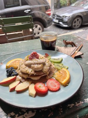 Vegan pancakes   at Hommage in Cologne