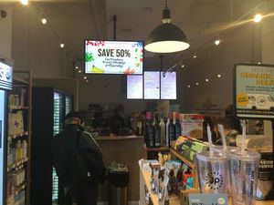 Counter to buy made to order items at Juice Press - Flatiron in New York City
