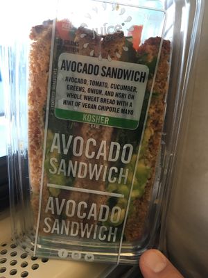 Avocado sandwich  at Juice Press - Midtown East in New York City