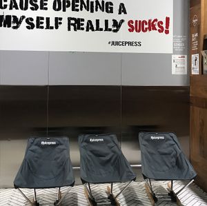 very eclectic and trending at Juice Press -  Murray St in New York City