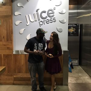 fun time w the staff  at Juice Press -  Murray St in New York City