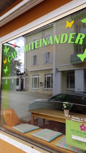 Schaufenster at Cafe Miteinander in Murnau