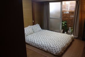 Back bedroom at Maneki Machiya in Kyoto