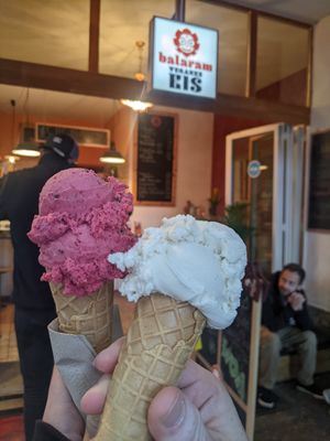 Sour cherry and vanilla at Balaram Eis in Berlin