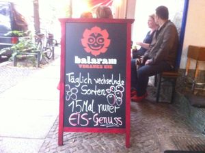 signage at Balaram Eis in Berlin