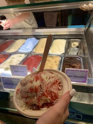 Vegan Spaghetti ice cream   at Balaram Eis in Berlin