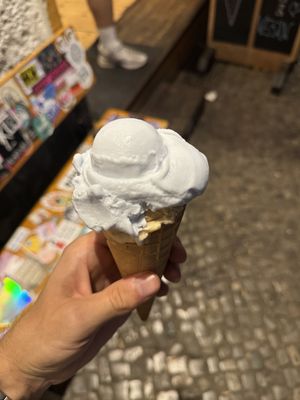 Blue coconut ice cream  at Balaram Eis in Berlin