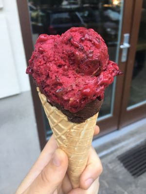 Belgian Chocolate and Mixed Berry  at Balaram Eis in Berlin