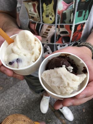 We went for the small scoops  at Balaram Eis in Berlin
