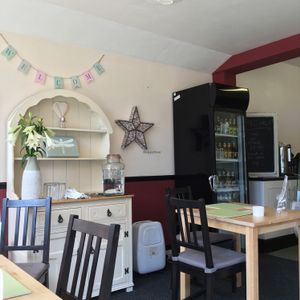 The view of the cafe in the window seat! at Shut Up and Eat in Barnsley