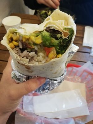 Vegan burrito at Frijoles - Otemachi in Tokyo
