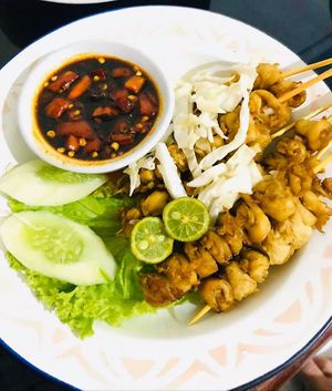 satay at Grassland Vegetarian Restaurant in Jakarta