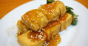 Plumie Tofu at Grassland Vegetarian Restaurant in Jakarta