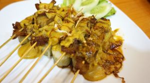 Satay Rice Cake at Grassland Vegetarian Restaurant in Jakarta