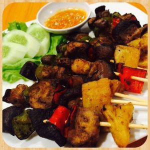 Kebab Satay at Grassland Vegetarian Restaurant in Jakarta