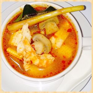Tomyam Soup at Grassland Vegetarian Restaurant in Jakarta