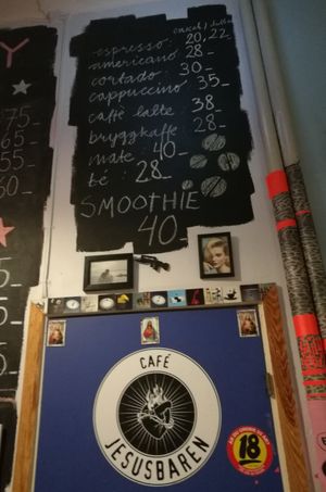 Menu 2 at Cafe Jesusbaren in Malmo