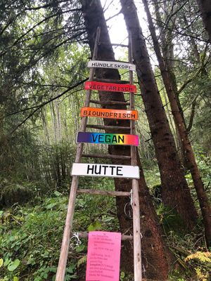 Nearly there at Huendeleskopfhuette in Pfronten-kappel