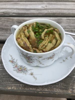 Flädlesuppe  at Huendeleskopfhuette in Pfronten-kappel