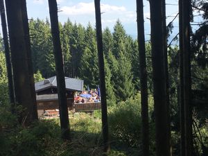 Almost there... at Huendeleskopfhuette in Pfronten-kappel