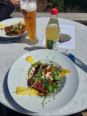 Vegan lasagne at Huendeleskopfhuette in Pfronten-kappel