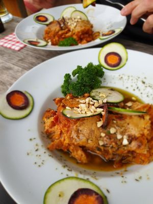 Veganes Tagesgericht: Zucchinilasagne at Huendeleskopfhuette in Pfronten-kappel