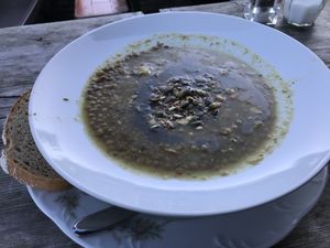 Lentilsoup at Huendeleskopfhuette in Pfronten-kappel